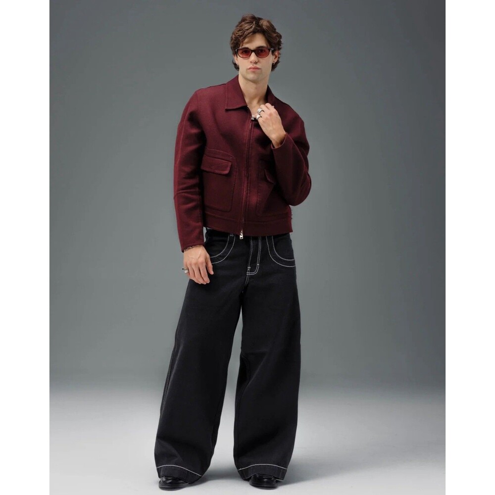 JNCO 101 Twin Cannon Wide Leg Black Skater Surfer Jeans Sz 28  X 30 Y2k